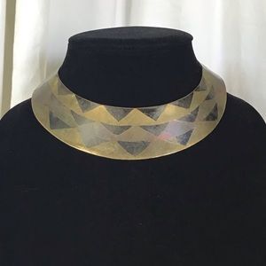 Vintage Brass copper India Boho Bib Necklace